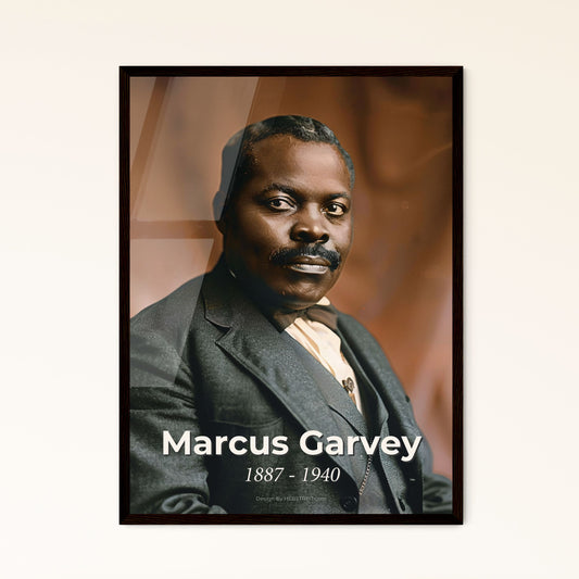 Marcus Garvey Portrait: Inspirational Leader of Pan-Africanism - Elegant Monochrome Art Print for Home Decor & Gifts