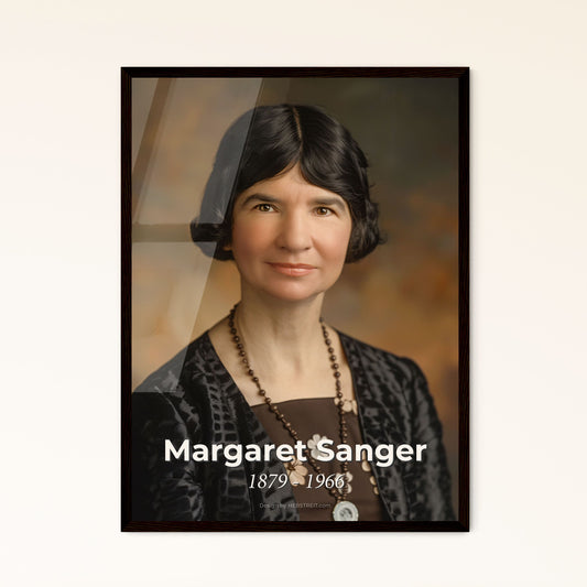 Margaret Sanger: Pioneering Birth Control Advocate - Stunning Cinematic Portrait in Monochrome for Distinctive Home Decor