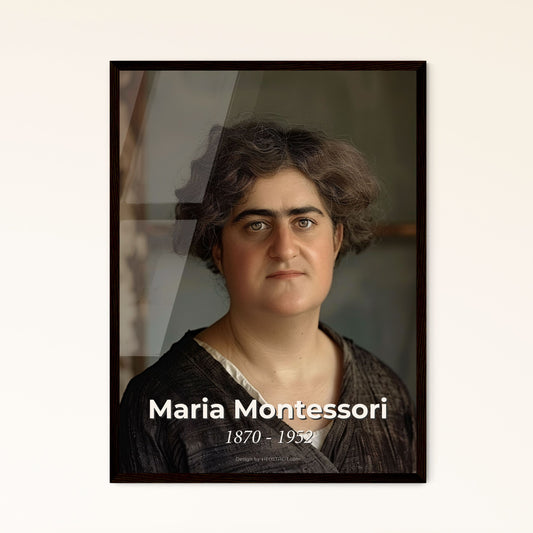 Timeless Inspiration: Maria Montessori Portrait - Icon of Child-Centered Learning in High-Quality Sepia Studio Art Print