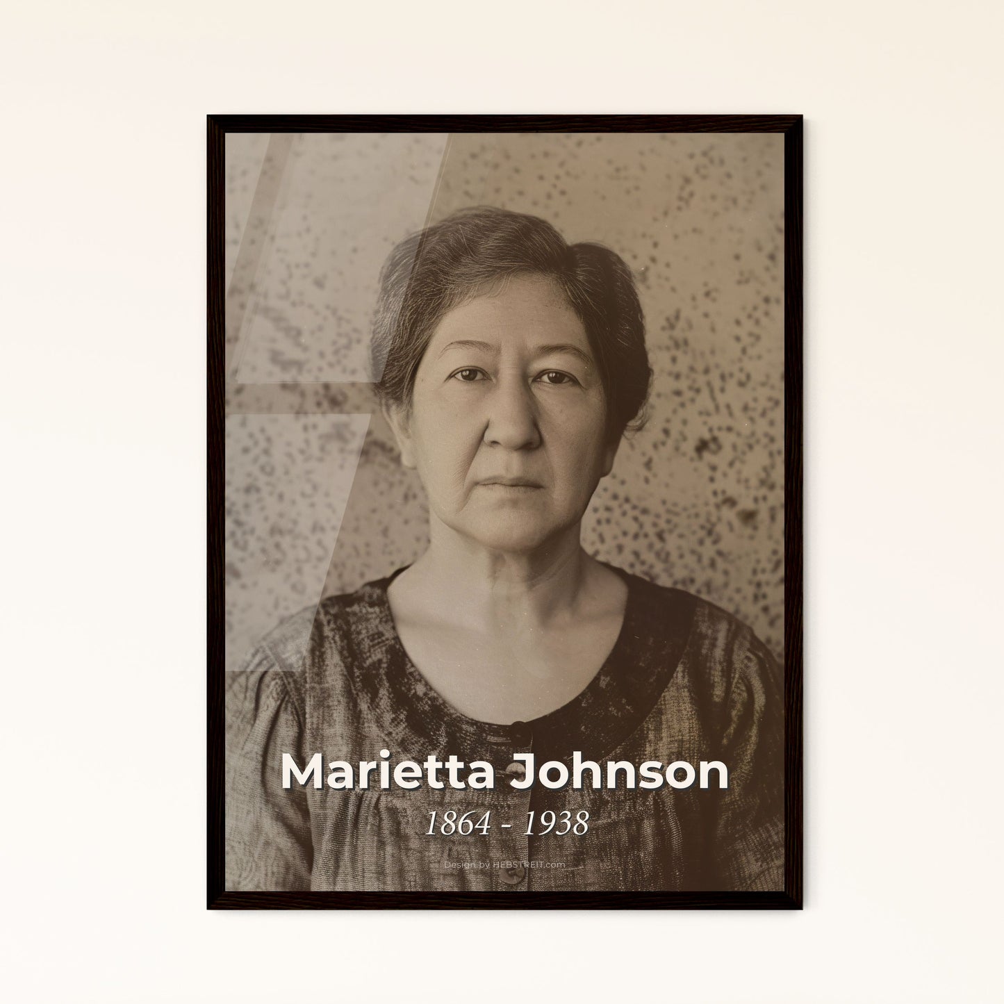 Timeless Tribute to Marietta Johnson: Ultrarealistic Portrait of an Inspirational Educator in Elegant Monochrome & Sepia