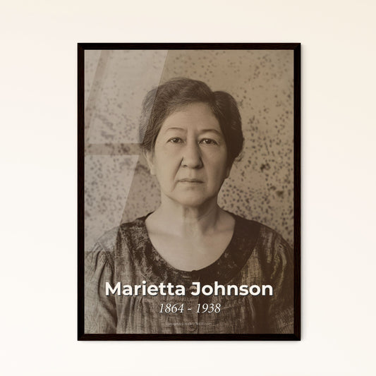 Timeless Tribute to Marietta Johnson: Ultrarealistic Portrait of an Inspirational Educator in Elegant Monochrome & Sepia