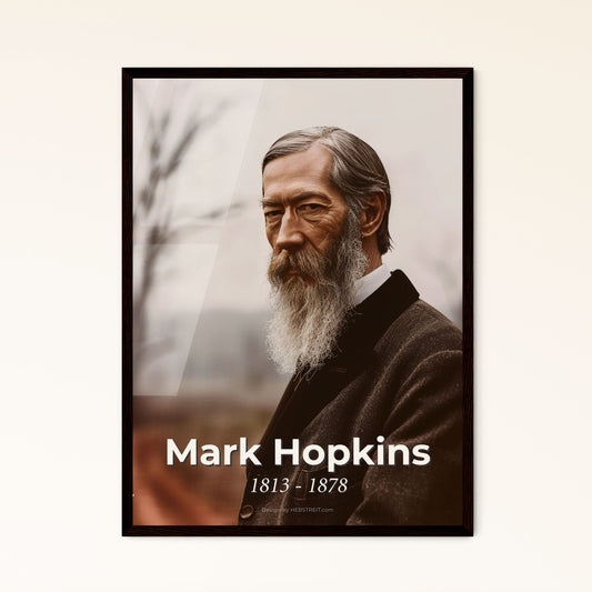 Mark Hopkins: Iconic Portrait of the Big Four Financier - Ultra-Realistic Vintage Print for Elegant Home Decor & Gifts
