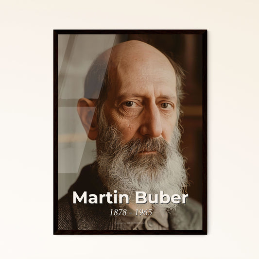 Timeless Portrait of Martin Buber: Austrian-Israeli Philosopher of Dialogue - Uniquely Framed Art for Sophisticated Home Decor