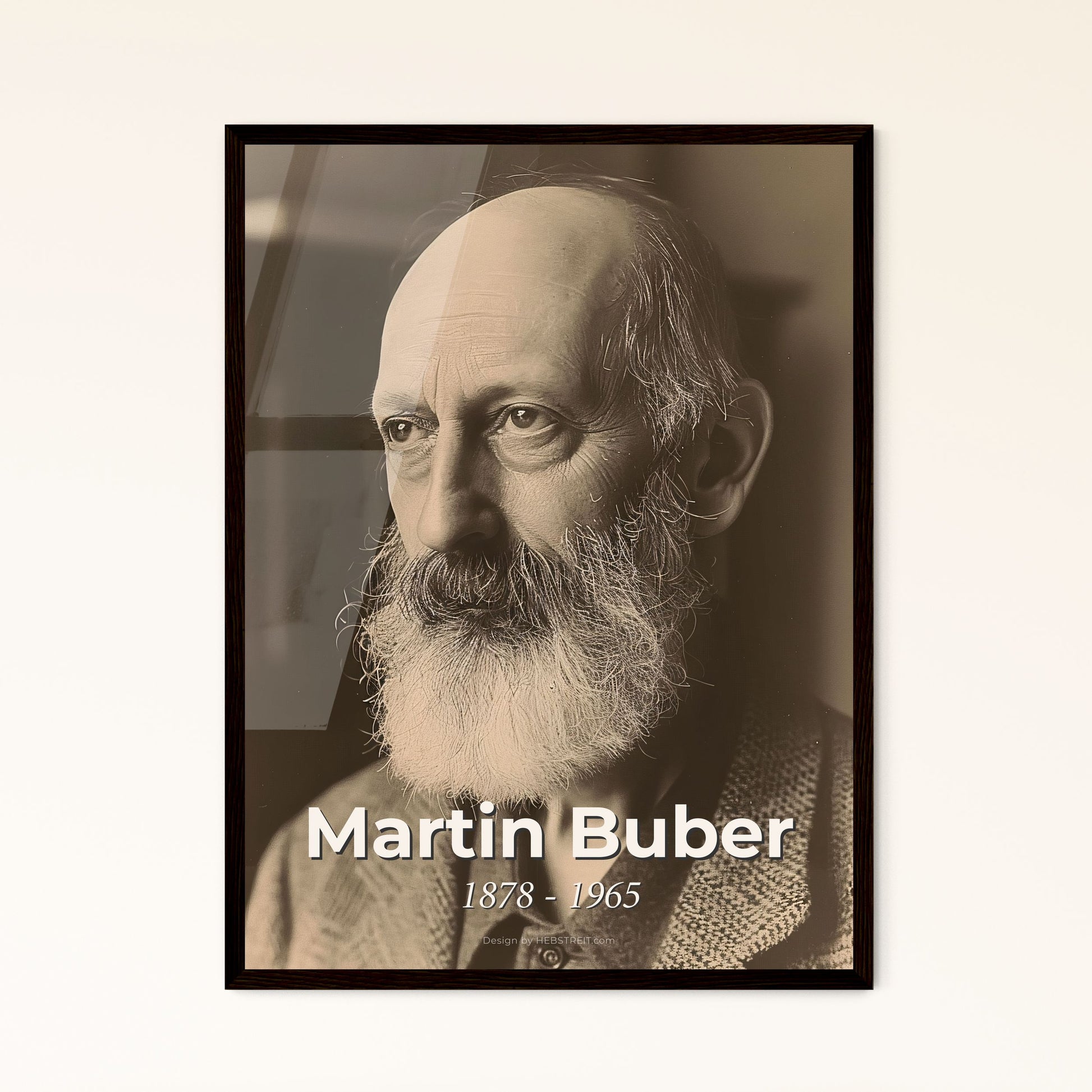 Timeless Wisdom: Martin Buber, 1878-1965 – Iconic Philosopher of Dialogue in a Striking Limited Edition Art Print