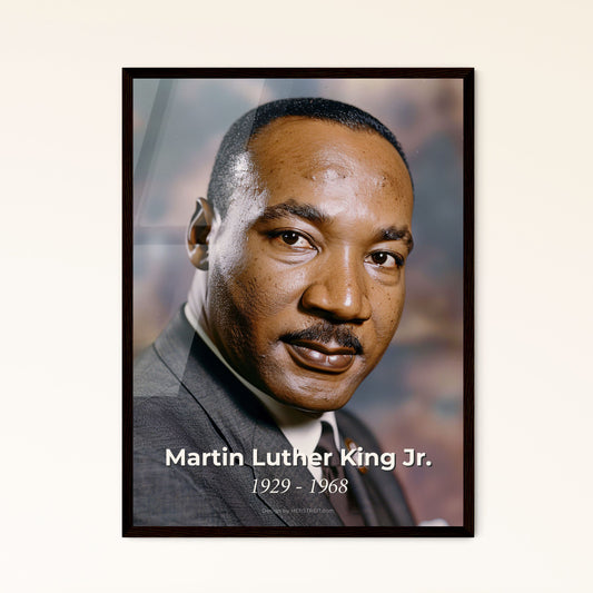 Timeless Icon: Martin Luther King Jr. Portrait – Nonviolent Visionary of the Civil Rights Movement in Elegant Rustic Artistry