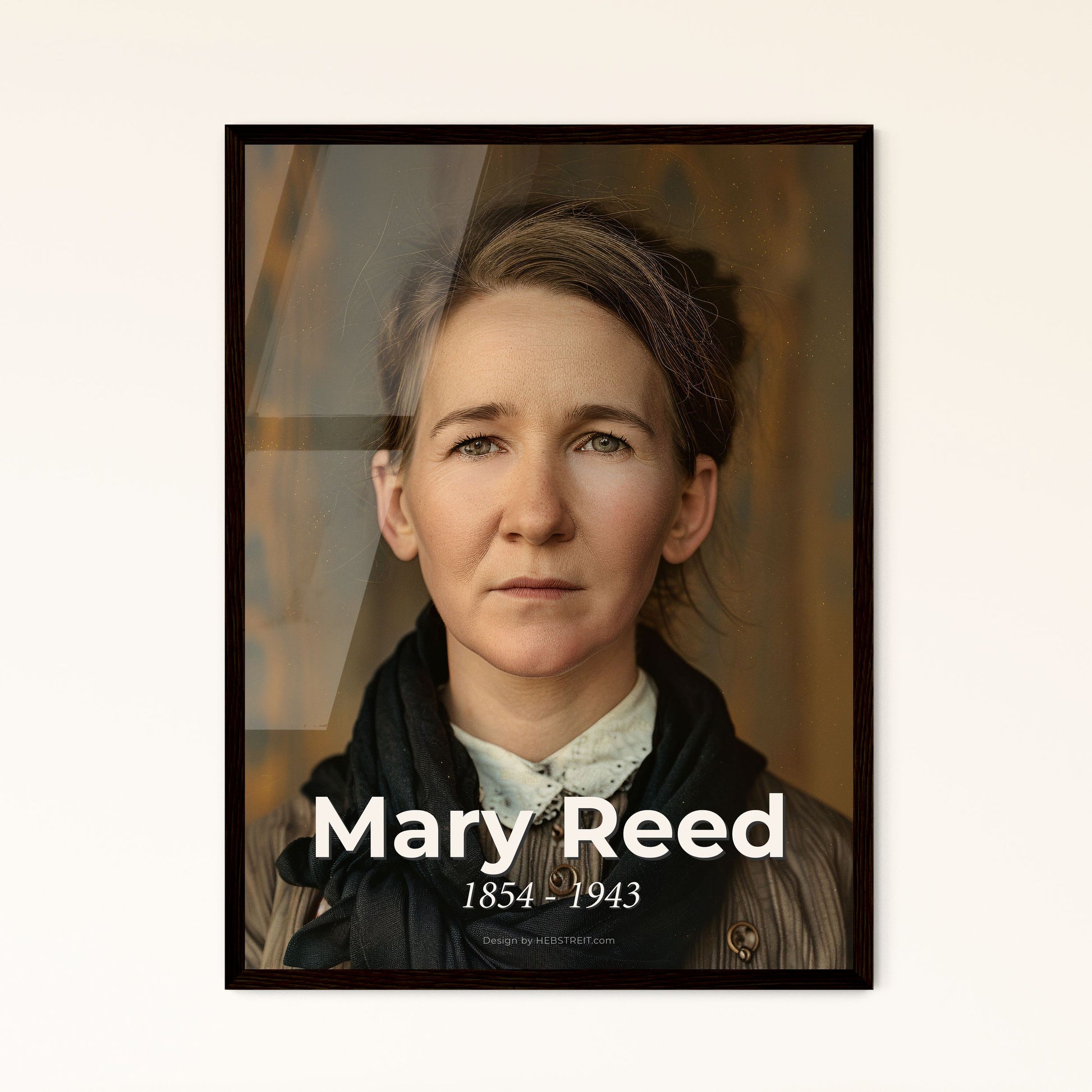 Captivating Portrait of Mary Reed (1854-1943): Inspiring American Missionary to India, Rustic Elegance for Home Decor & Gifting