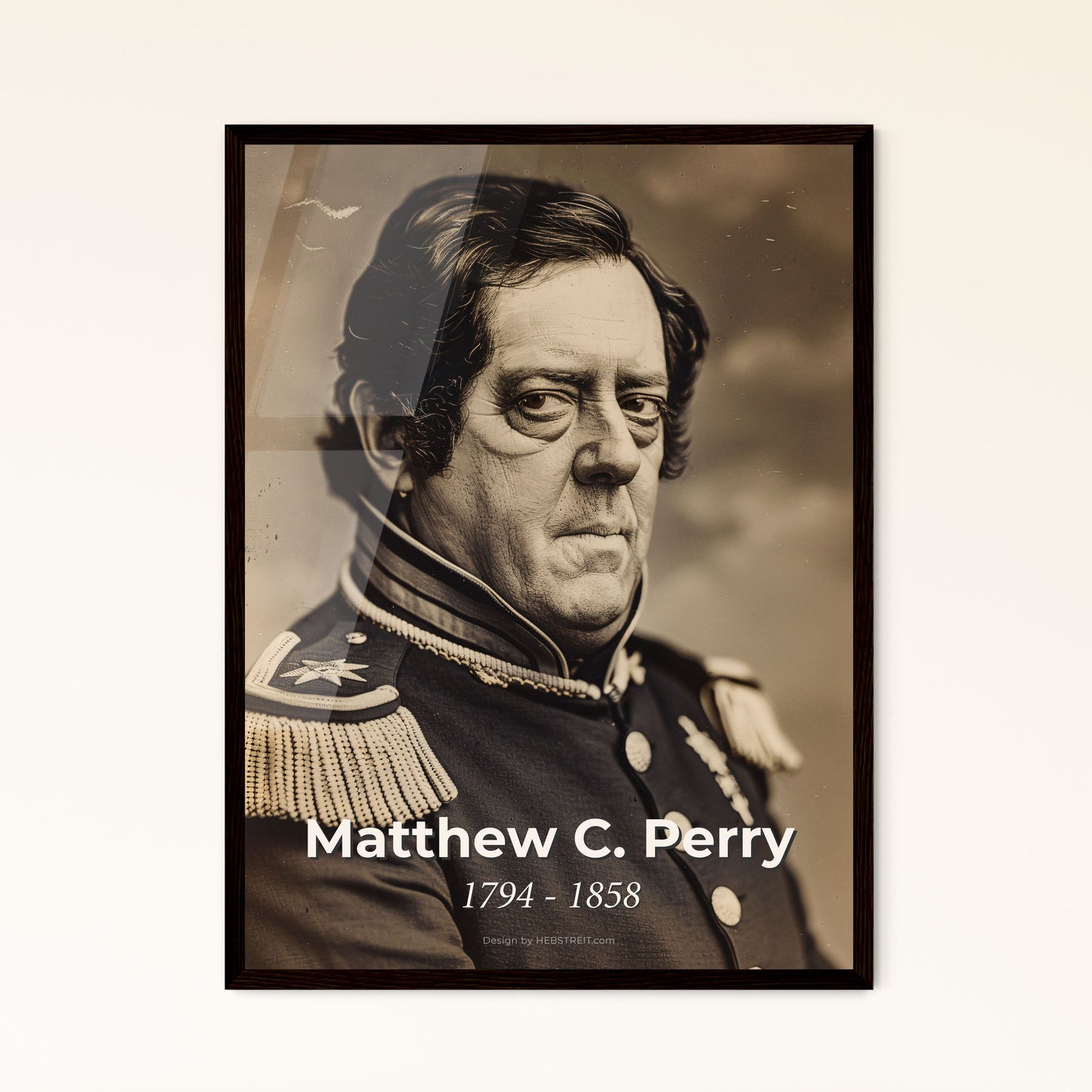 Exquisite Portrait of Matthew C. Perry: A Tribute to the American Commodore Who Opened Japan - Stunning Art for Home Decor