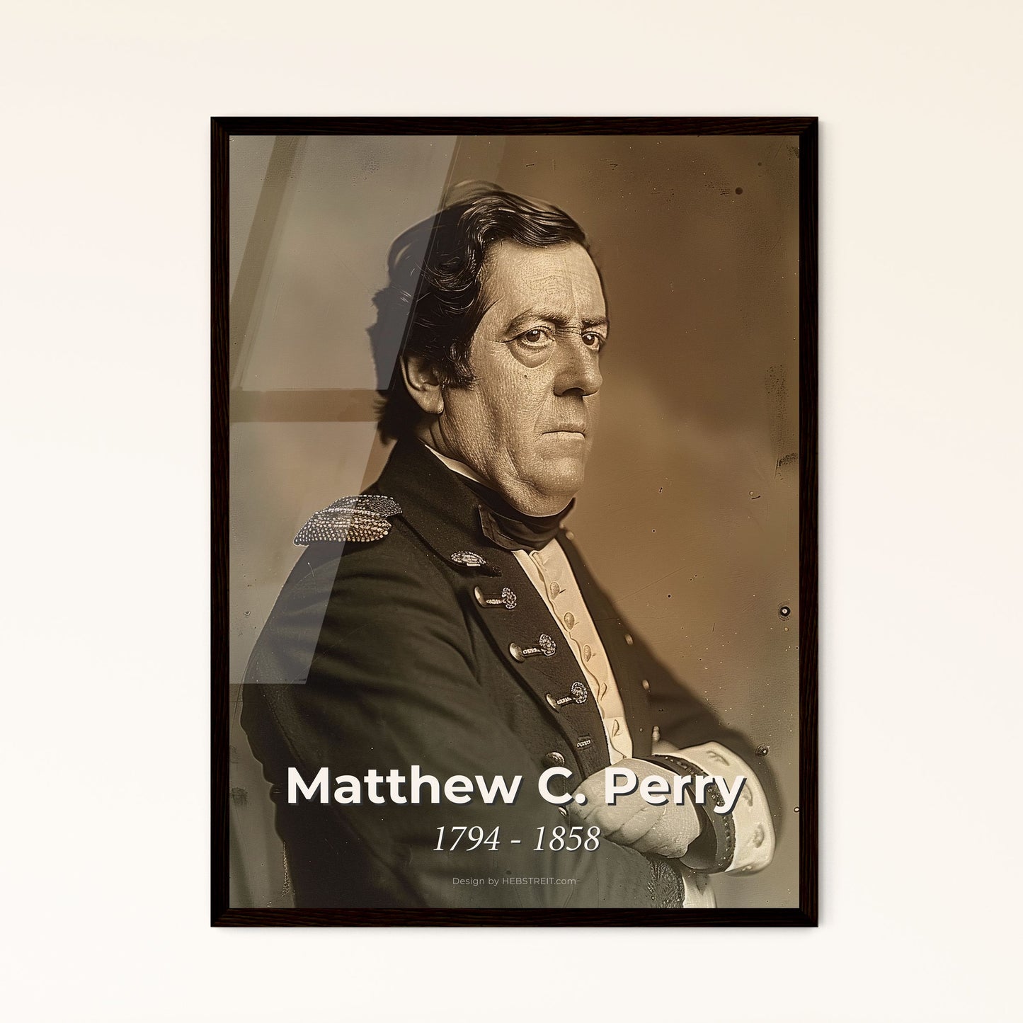 Matthew C. Perry: Pioneering Commodore & Catalyst of Japan’s Open Doors - Ultra-Realistic Print for Timeless Home Decor