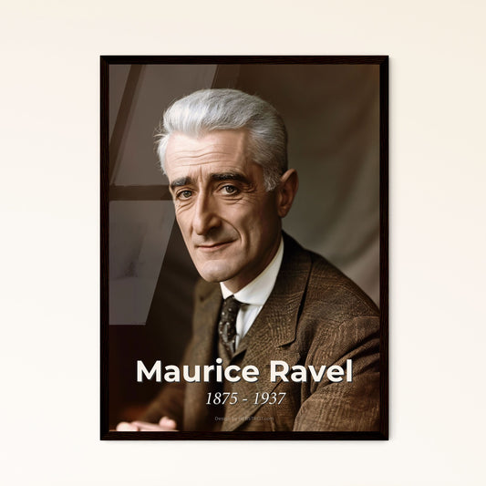 Timeless Elegance: Maurice Ravel Portrait - Iconic French Composer in Stunning Monochrome - Perfect for Home Decor & Gifts