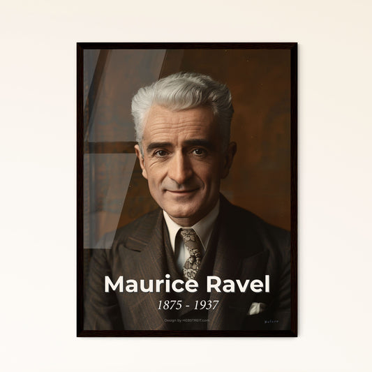 Timeless Elegance: Maurice Ravel Portrait - Iconic French Composer in Sepia Tones, Perfect for Home Decor & Thoughtful Gifting