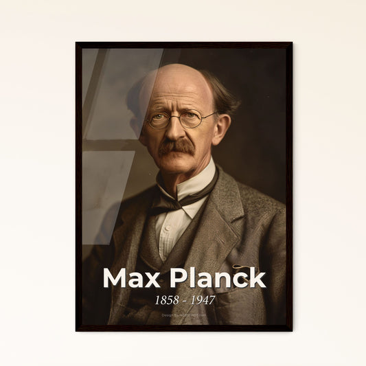Max Planck: Pioneer of Quantum Theory - Stunning Monochrome Portrait for Elegant Home Decor & Gift - Nobel Prize Physicist Art