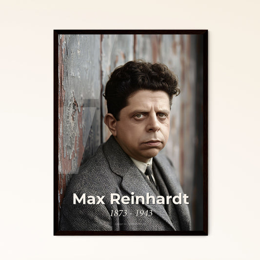 Max Reinhardt: The Visionary of Modern Theatre - Timeless Portrait in Monochrome with Rustic Elegance for Your Home Decor