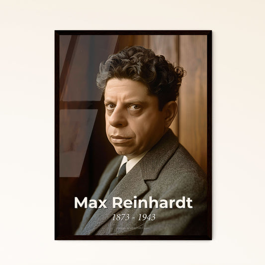 Max Reinhardt: Iconic Austrian Theater Visionary - Timeless B/W Portrait with Sepia Accents for Elegant Home Decor
