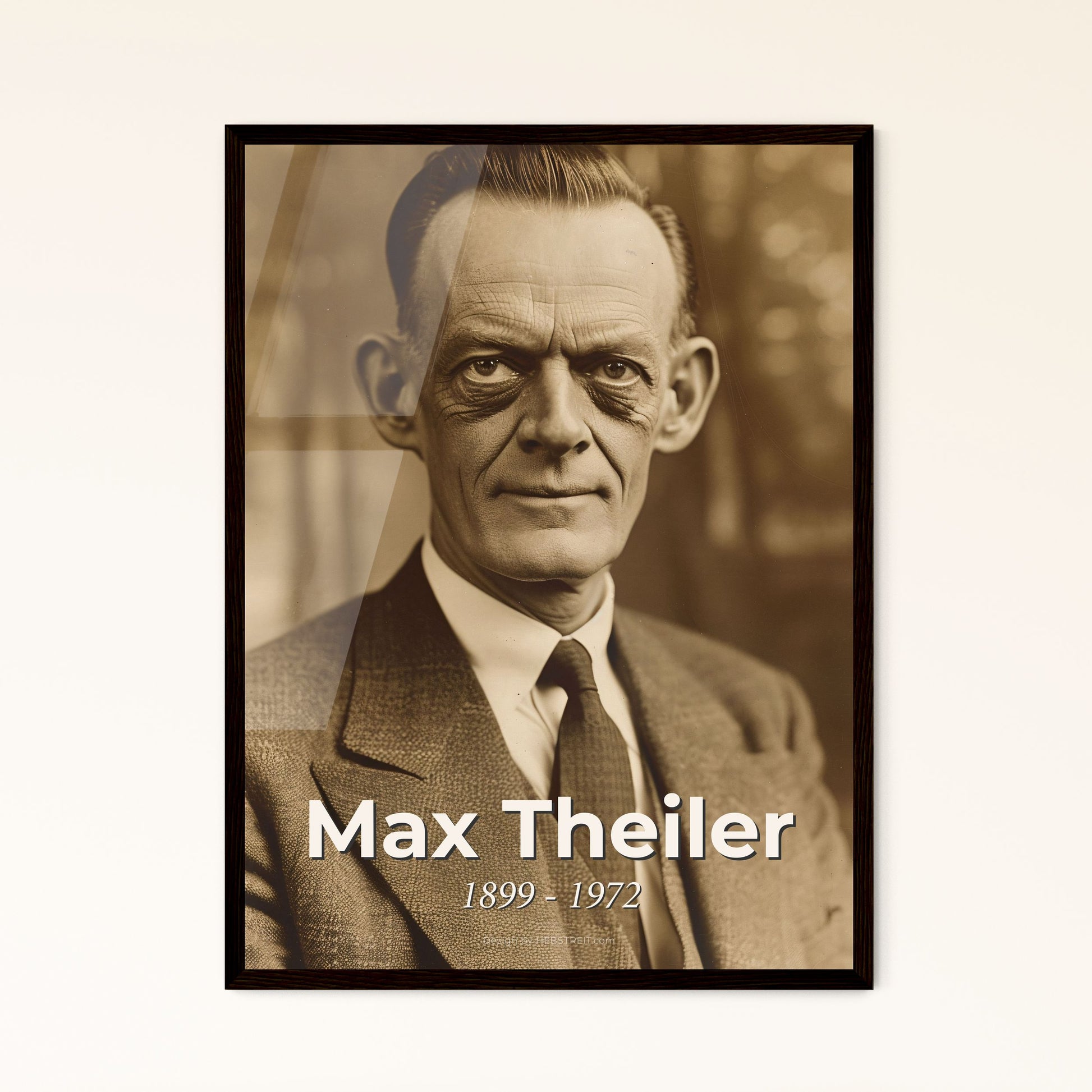 Celebrating Max Theiler: Pioneering Virologist & Yellow Fever Vaccine Creator - Stunning Monochromatic Art Print for Home Decor