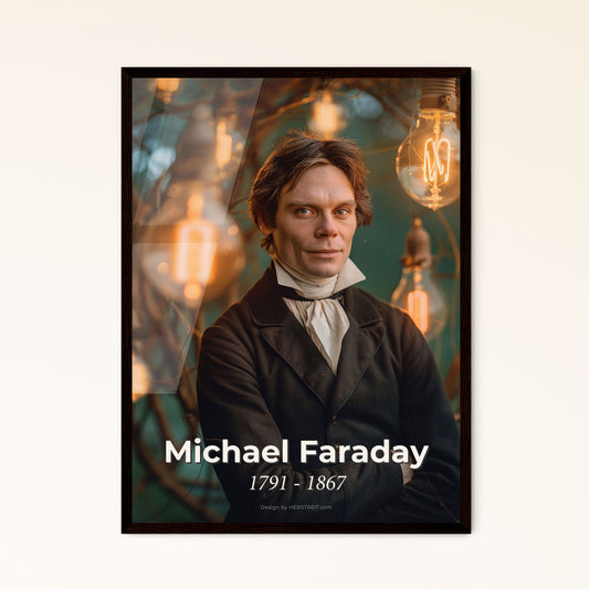 Timeless Tribute to Michael Faraday: Iconic Electromagnetism Pioneer | High-Quality Print & Framed Art for Elegant Decor