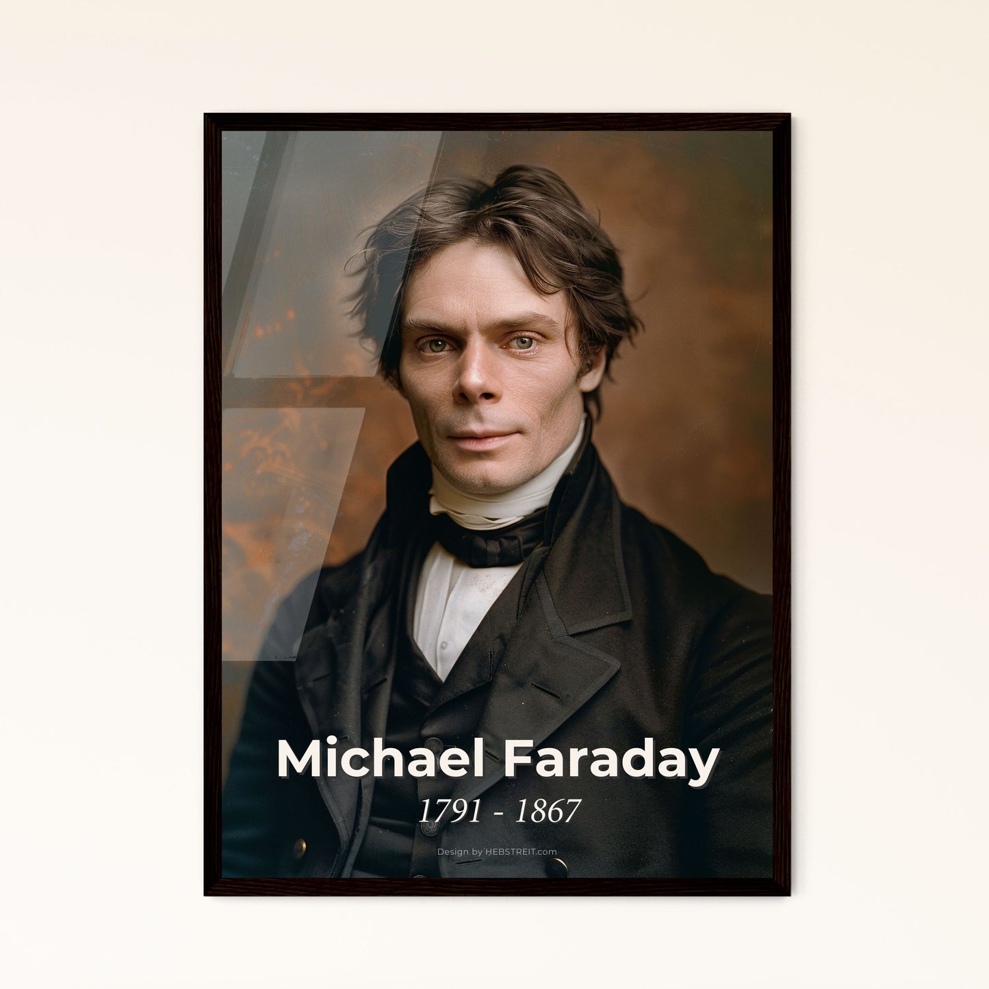 Michael Faraday: Pioneering Scientist of Electromagnetism - Timeless Monochrome Portrait for Elegant Home Decor