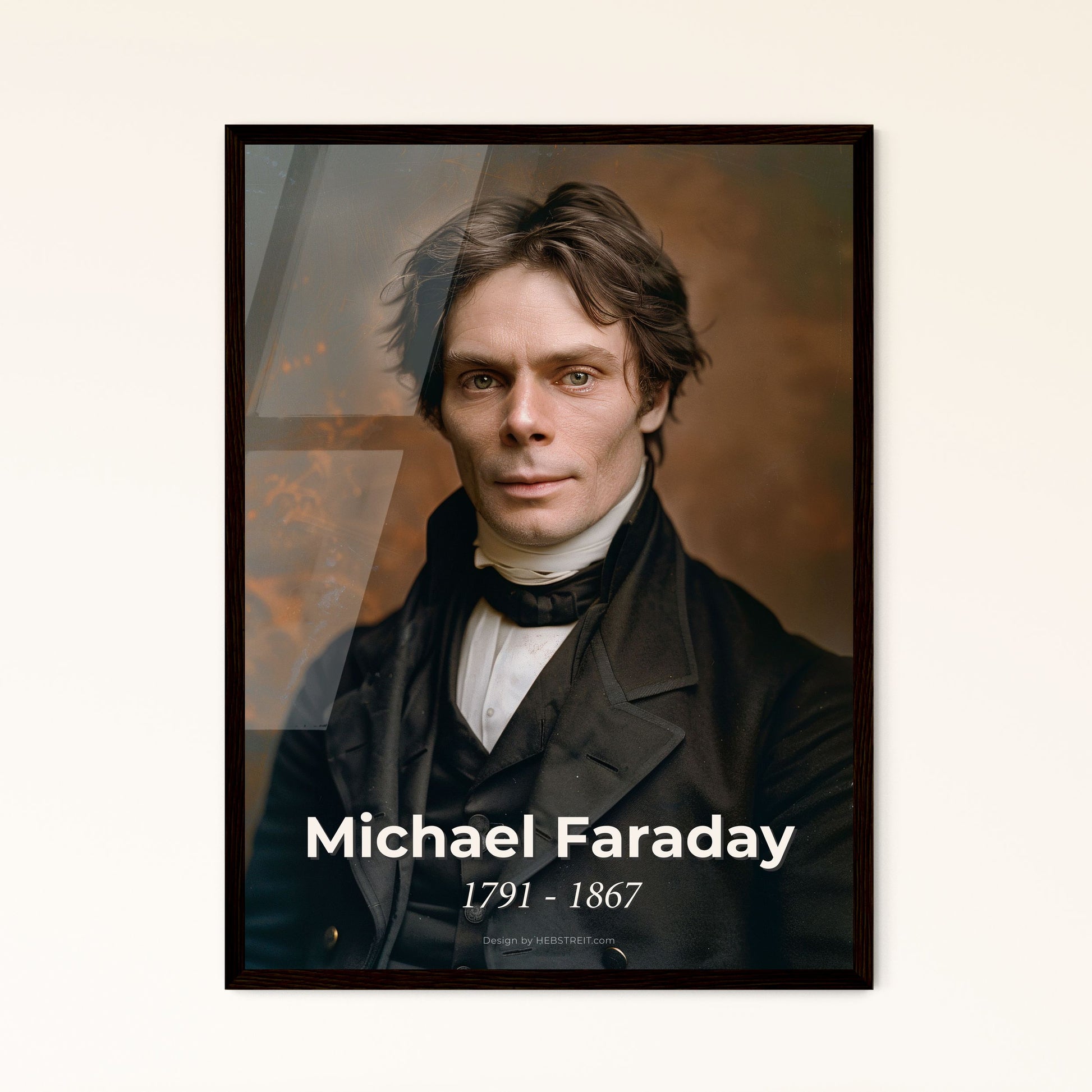 Michael Faraday: Pioneering Scientist of Electromagnetism - Timeless Monochrome Portrait for Elegant Home Decor