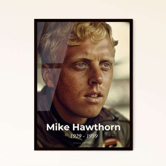 Legendary Mike Hawthorn: First British F1 Champion - Vintage-Inspired Ultrarealistic Portrait on Rustic Sepia Background