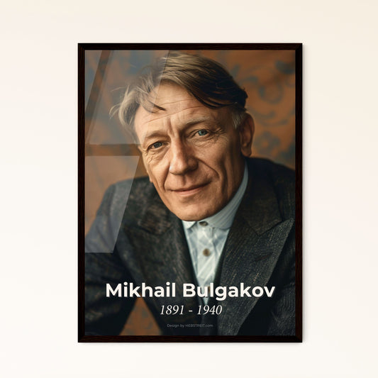 Timeless Elegance: Mikhail Bulgakov Portrait - A Cinematic Print for Home Decor, Framed Art, or Aluminum Masterpiece