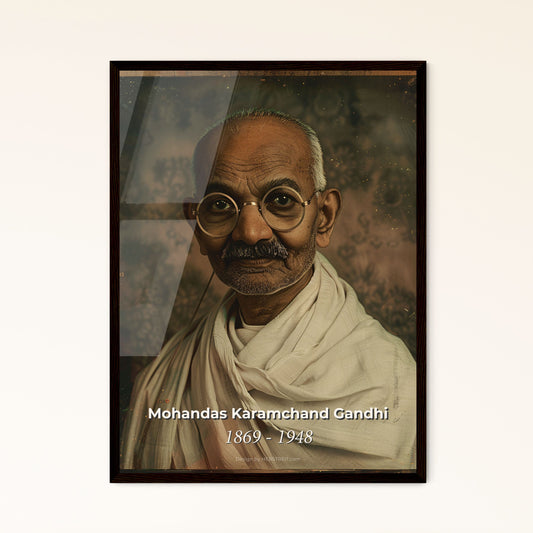 Timeless Gandhi: A Monochromatic Masterpiece Celebrating Non-Violence - Elegantly Framed Art for Your Home Decor & Gifts