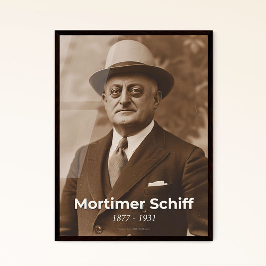 Mortimer Schiff: Icon of American Banking - Portrait Print with High-Contrast Cinematic Elegance for Home Decor & Gifting