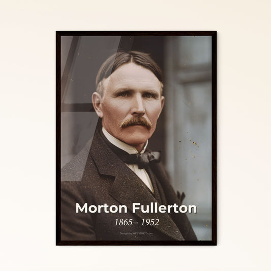 Morton Fullerton (1865-1952): Iconic American Journalist & Edith Wharton's Muse – Timeless Portrait in Rustic Elegance