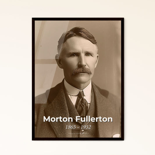 Morton Fullerton: Intriguing Journalist & Edith Wharton's Muse - Exquisite Monochrome Portrait for Timeless Home Decor