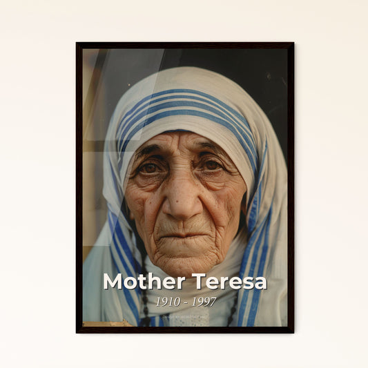 Timeless Compassion: Mother Teresa Portrait - Authentic Ultra-Realistic Print, Perfect for Home Décor or Meaningful Gifting