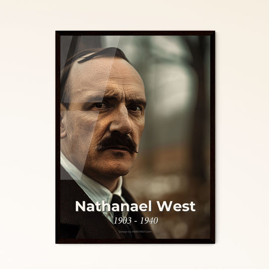 Timeless Portrait of Nathanael West: Iconic American Writer in Stunning Monochrome - Perfect for Home Decor & Thoughtful Gifting