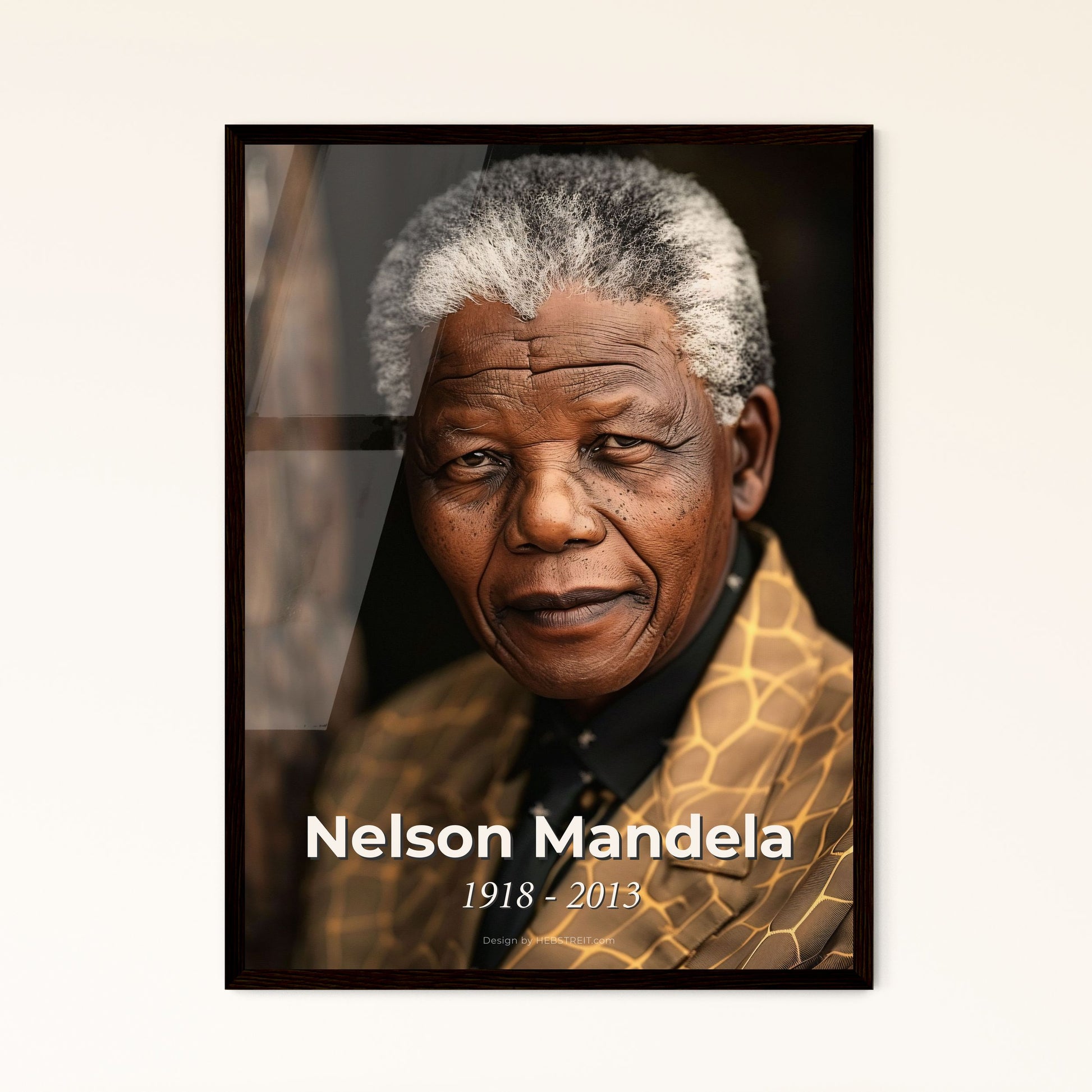 Timeless Tribute: Nelson Mandela - Iconic Portrait of Freedom's Champion, Captured in Ultra-Realistic Sepia Elegance