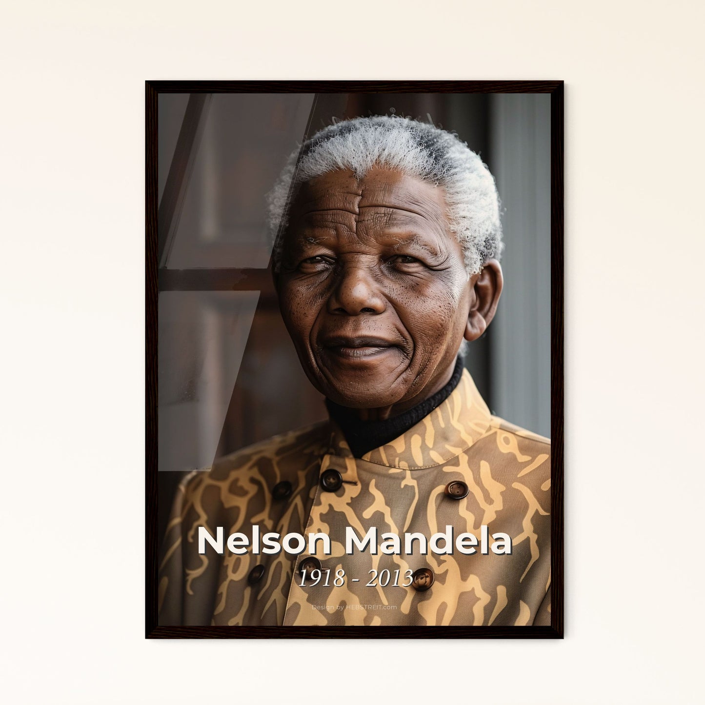 Icon of Justice: Nelson Mandela, 1918-2013 - A Stunning Ultrarealistic Portrait for Home Decor, Gift, or Tribute to Legacy