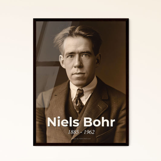 Timeless Tribute to Niels Bohr: Iconic Portrait of a Visionary Physicist in Monochrome Elegance - Perfect for Home Decor & Gifts