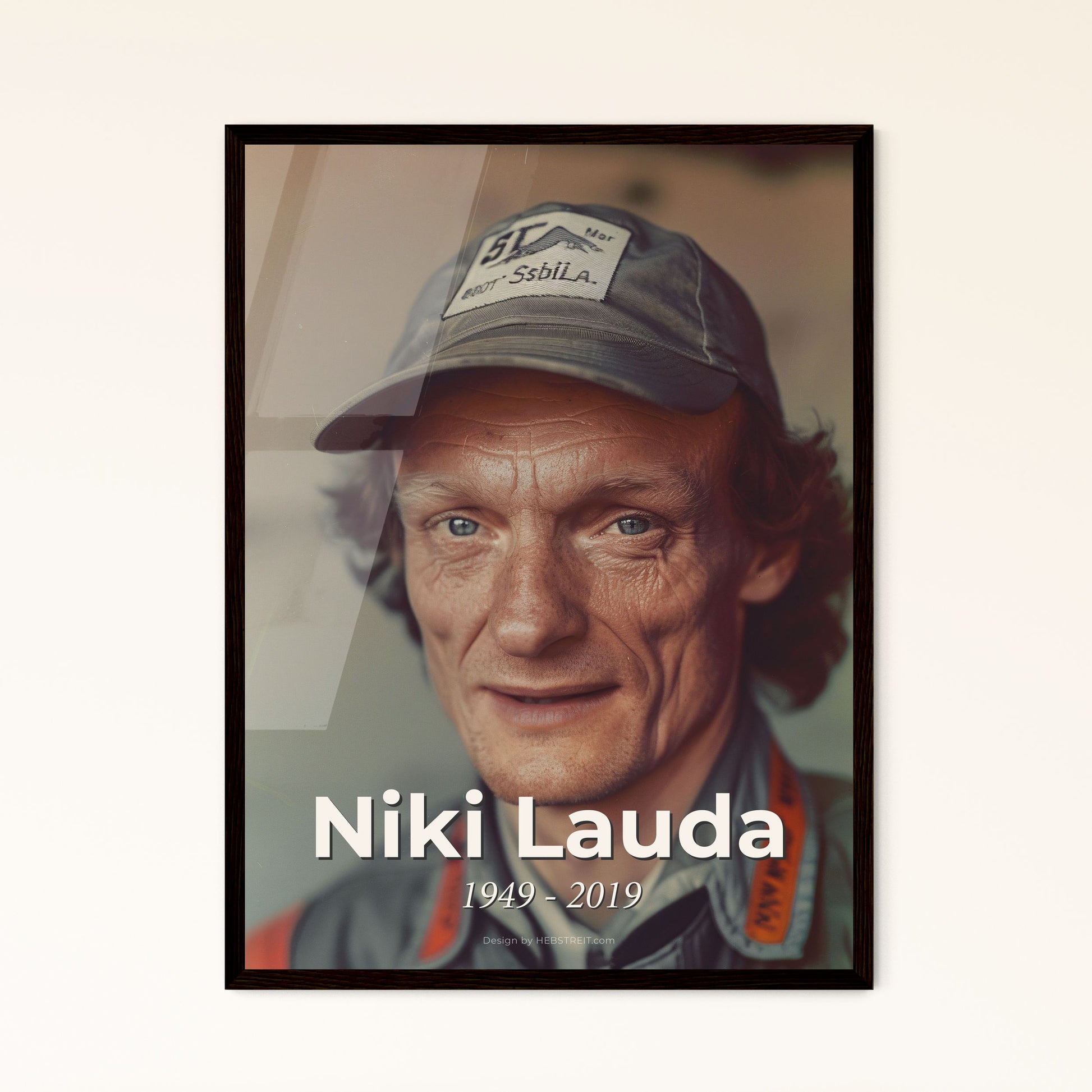 Epic Legacy: Niki Lauda Portrait - Three-Time F1 Champion, Remarkable Comeback Legend - Art Print & Framed Options Available