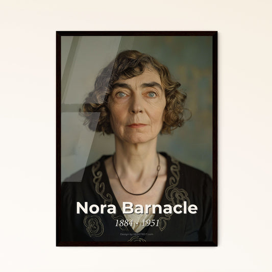 Nora Barnacle: The Irish Muse of James Joyce – A Stunning Ultrarealistic Portrait in Monochrome Artistry for Timeless Elegance