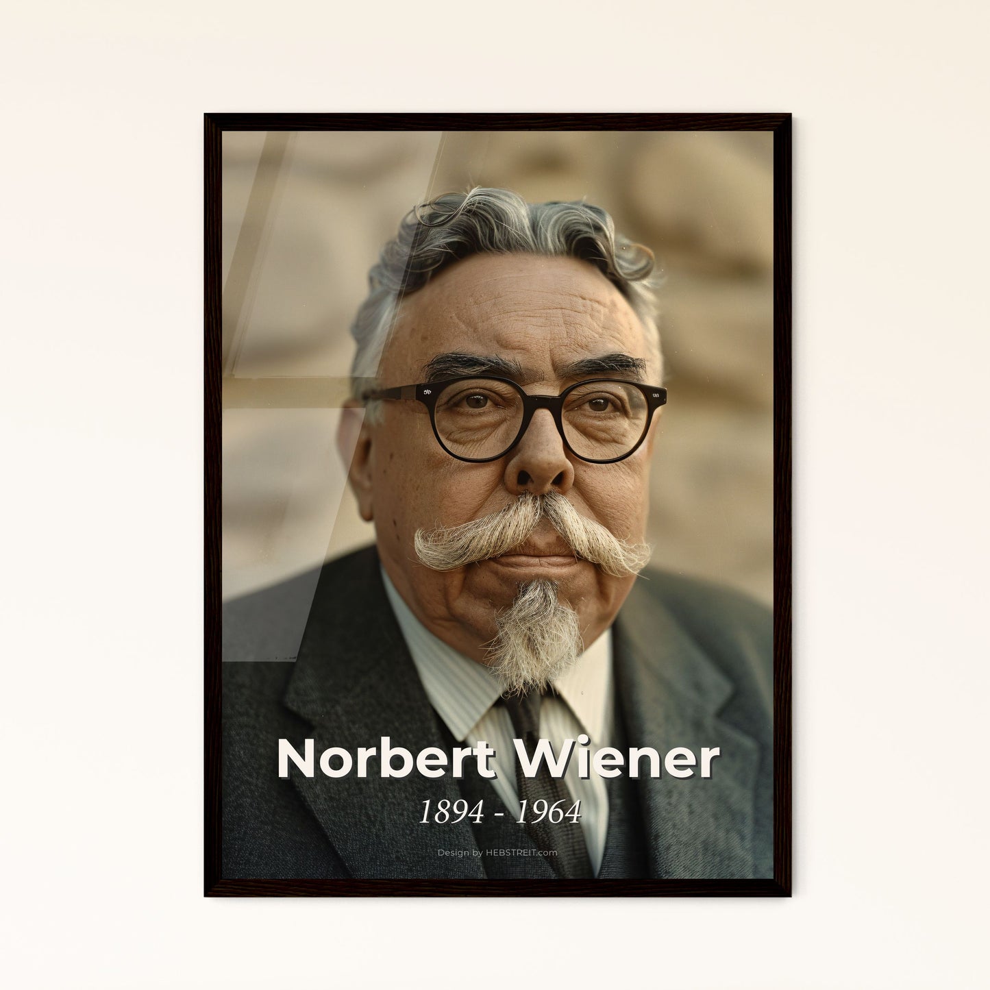 Norbert Wiener: Innovator of Cybernetics - Stunning Monochrome Portrait on Rustic Background | Ideal Gift & Home Decor