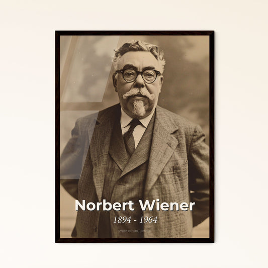 Norbert Wiener (1894-1964): Pioneering Mathematician & Cybernetics Founder - Timeless Portrait in Stunning Ultrarealistic Detail