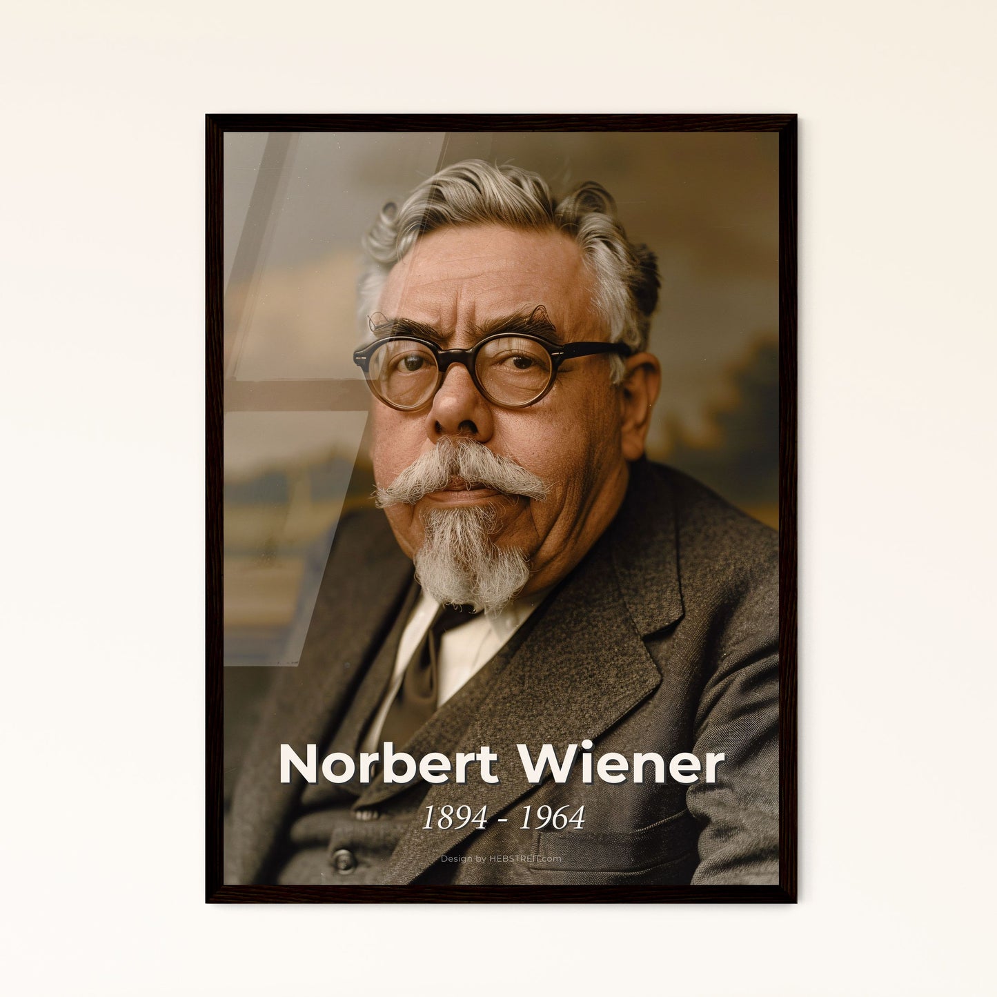 Norbert Wiener: Visionary Mathematician & Cybernetics Pioneer – Timeless Portrait for Home Décor, Gift, or Reflective Space