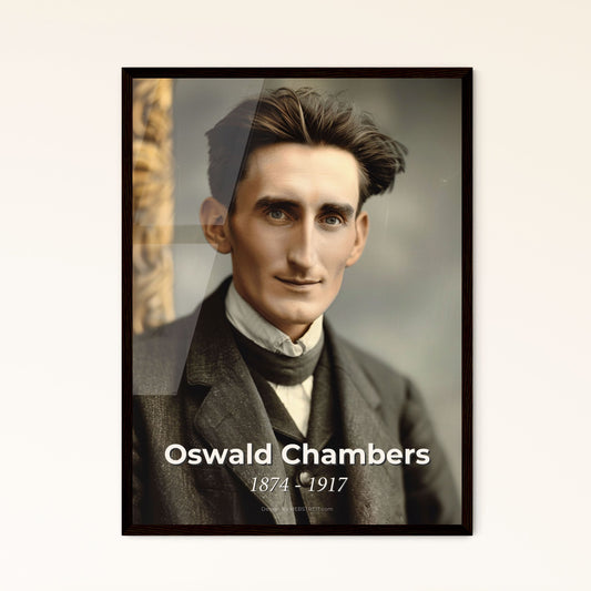 Oswald Chambers: Timeless Portrait of a Scottish Preacher - Cinematic Monochrome Art Print for Inspirational Home Decor