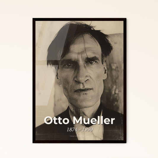Otto Mueller Portrait: Exquisite Art of Romani Spirit – Monochromatic Masterpiece in Cinematic Quality for Elegant Home Decor
