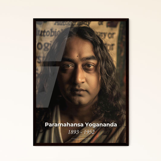 Paramahansa Yogananda Portrait: A Timeless Tribute to the Iconic Yogi - Inspire Your Space with Monochromatic Elegance