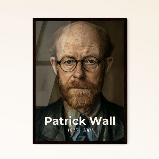 Tribute to Patrick Wall: Pioneering British Neuroscientist & Anesthesiologist | Artful Print on Aluminum & Framed Options Available