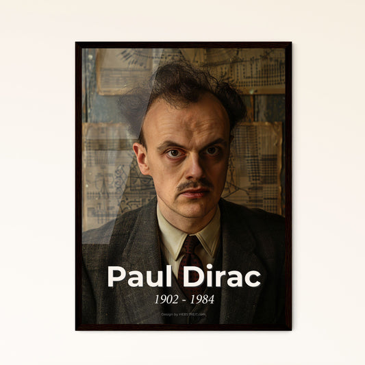 Elegant Portrait of Paul Dirac (1902-1984): Celebrating the Visionary Physicist Who Revolutionized Quantum Mechanics