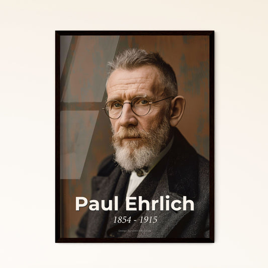 Timeless Tribute: Portrait of Paul Ehrlich, Pioneer of Syphilis Treatment & Immunology - Exquisite Art Print for Home Decor