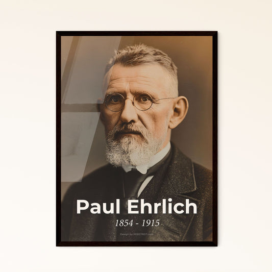 Timeless Tribute: Paul Ehrlich, 1854-1915 - Pioneer of Syphilis Treatment & Immunology, Artful Portrait for Home Décor