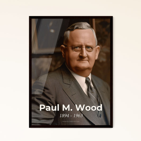 Timeless Tribute: Paul M. Wood, Visionary Anesthesiologist - Artful Print in Rustic Elegance for Home Decor & Gifting