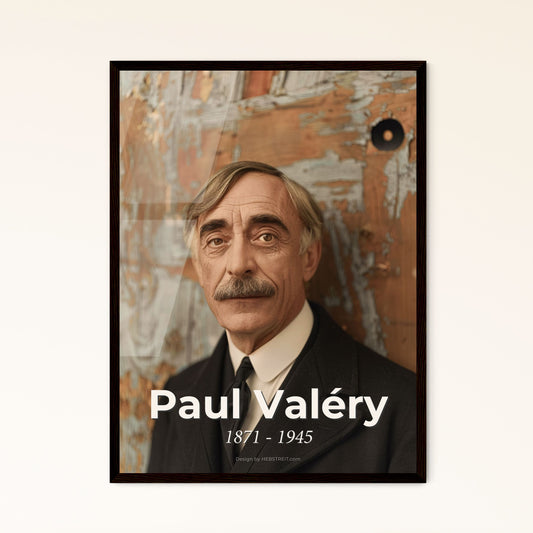 Timeless Elegance: Paul Valéry 1871-1945 - Iconic French Poet's Portrait in Cinematic Monochrome for Artful Home Decor