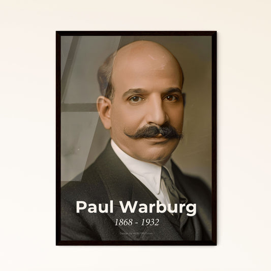 Timeless Legacy: Portrait of Paul Warburg, Visionary Banker & Federal Reserve Architect in Stunning Monochromatic Elegance