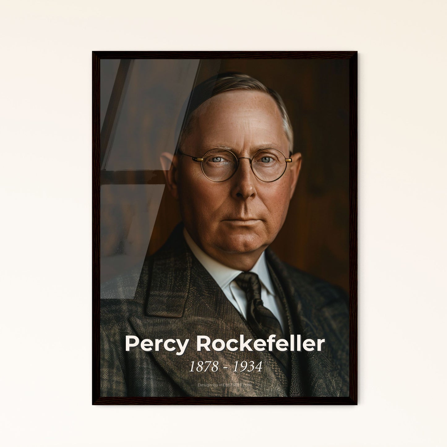 Timeless Portrait of Percy Rockefeller (1878-1934): Influential Banker & Financier – A Stunning Tribute in High-Quality Décor