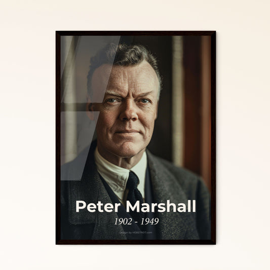 Timeless Tribute: Peter Marshall, 1902-1949 - Inspiring Scottish-American Preacher in Stunning Ultra-Realistic Cinematic Print