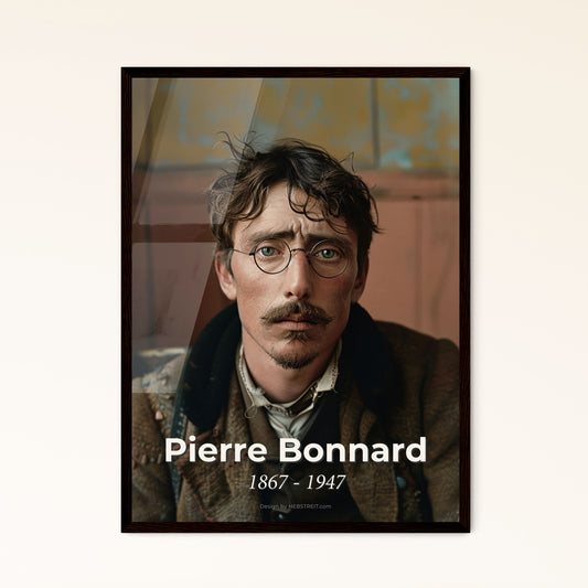 Authentic Pierre Bonnard-Inspired Print: Colorless Rustic Portrait in High Contrast, Perfect for Home Decor or Unique Gift!